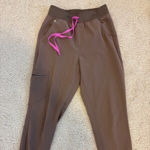 Figs High Waisted Jogger Scrub Pants Smokey Taupe